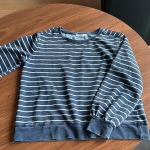 Jane and Delancey Blue and White Striped Sweater